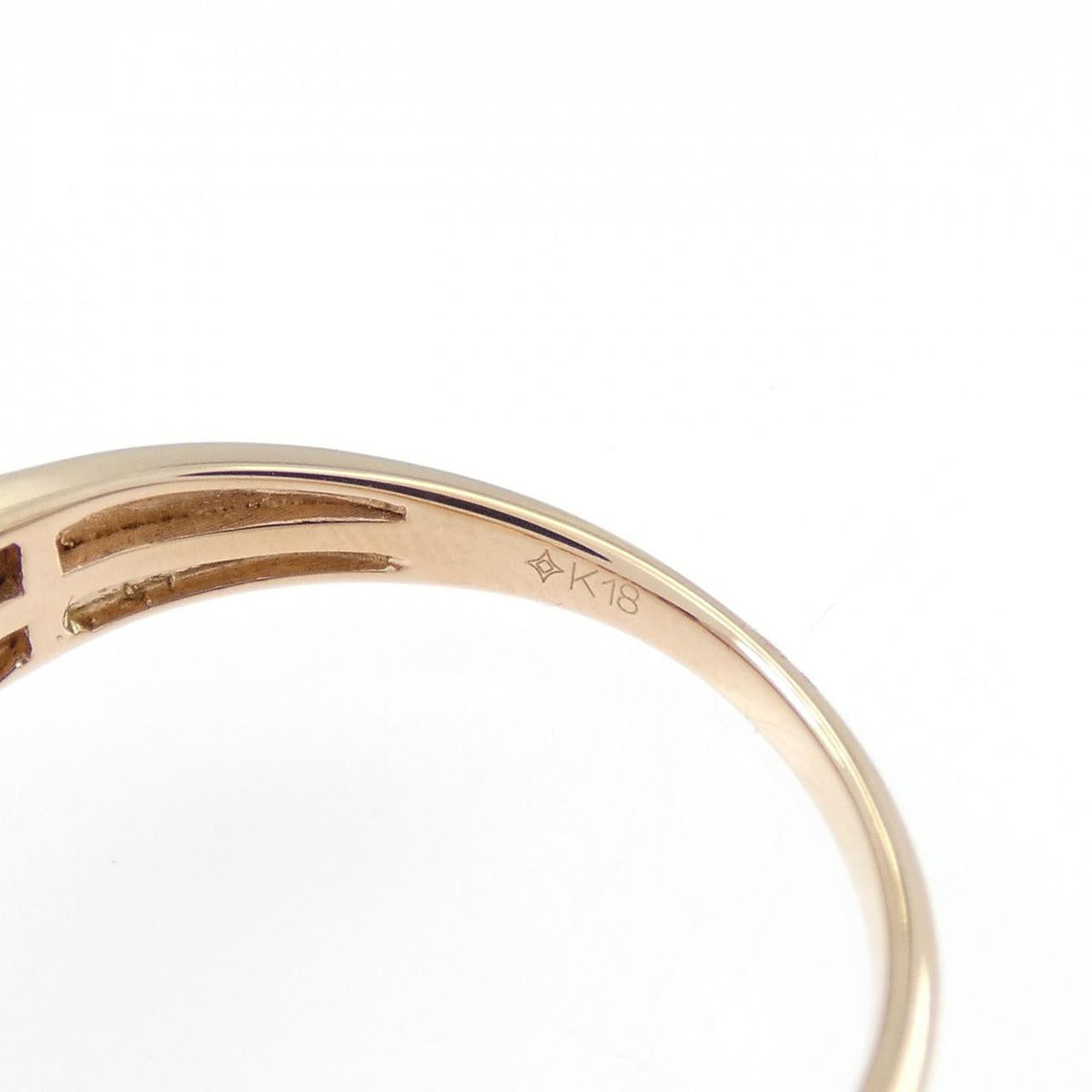 GSTV 18K Rose Gold Diamond Ruby Ring – inside band
