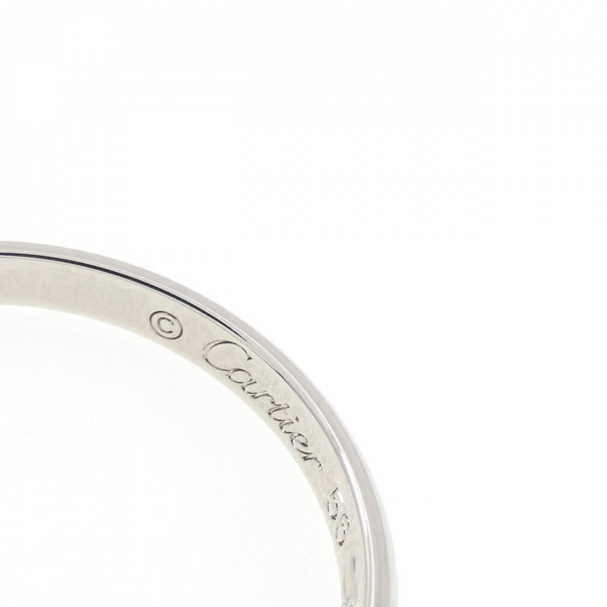 Cartier Platinum Diamond Wedding Ring – inside band
