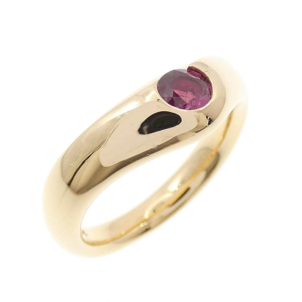 4°C 18K Yellow Gold Ruby Ring – front view