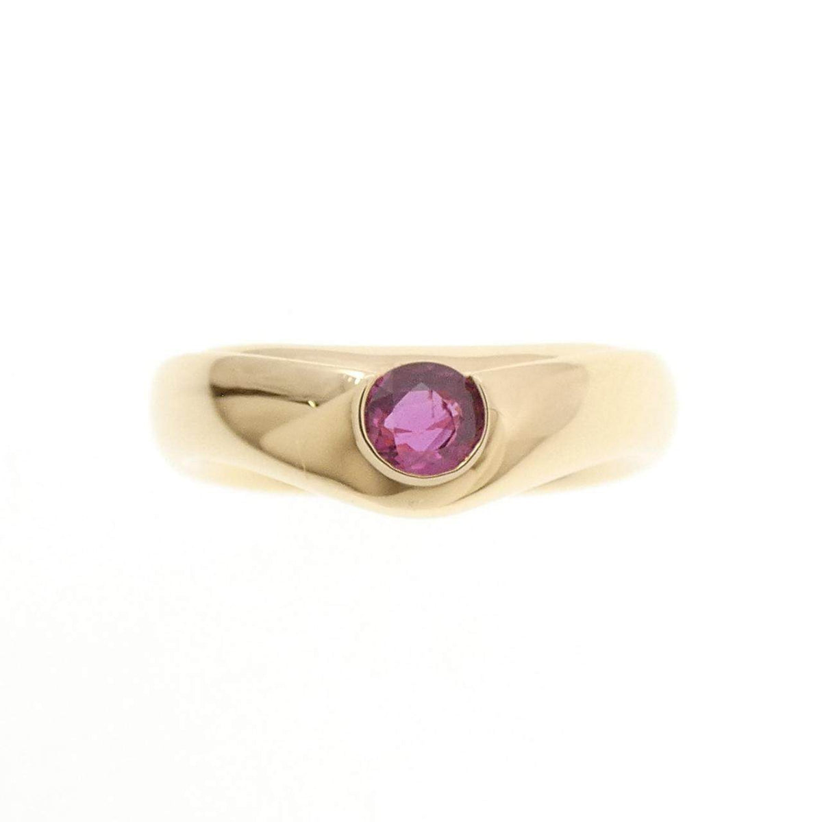 4°C 18K Yellow Gold Ruby Ring – side view