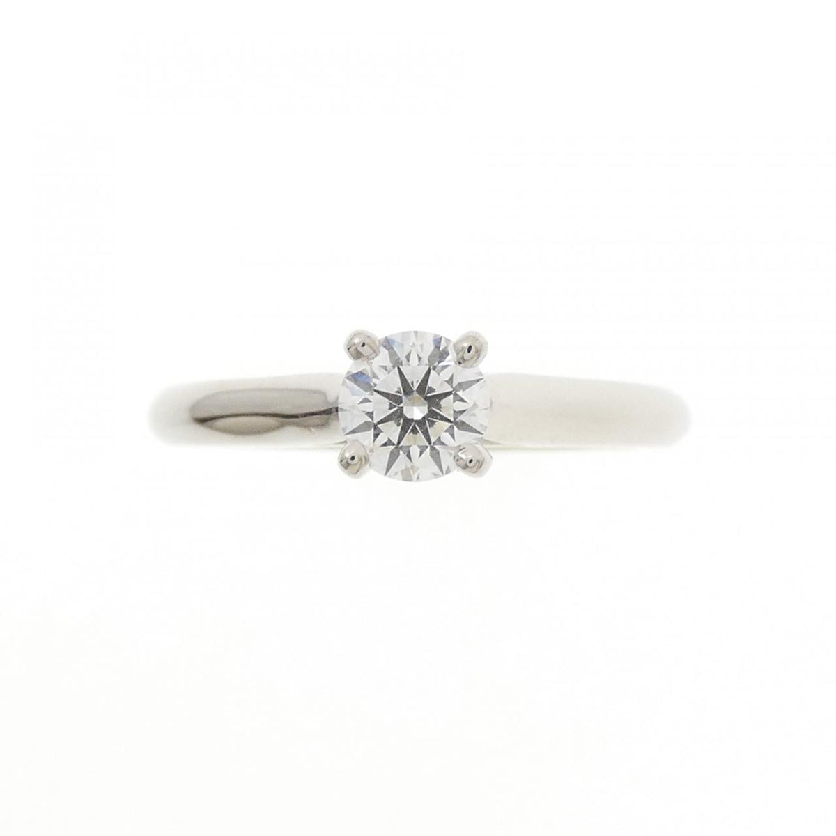 Cartier 1895 Platinum Diamond Solitaire Ring – side view