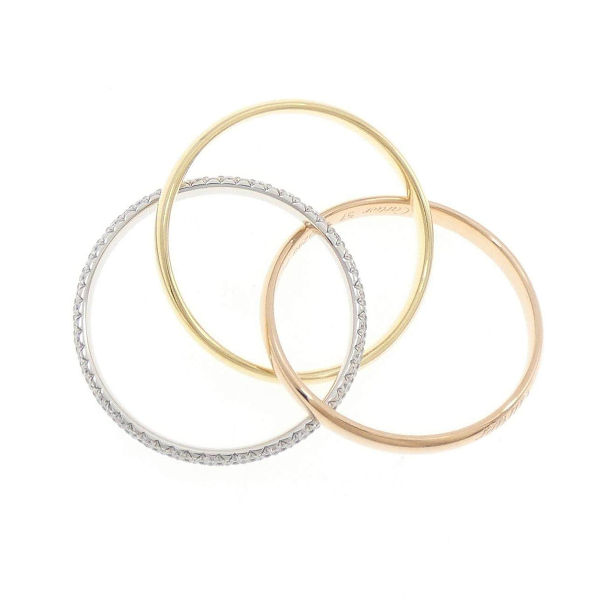 Cartier Trinity 18K Yellow Gold Diamond Ring – top view