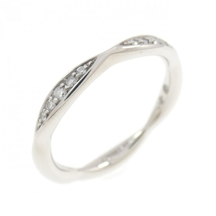 Chanel Camelia Platinum Diamond Ring – front view