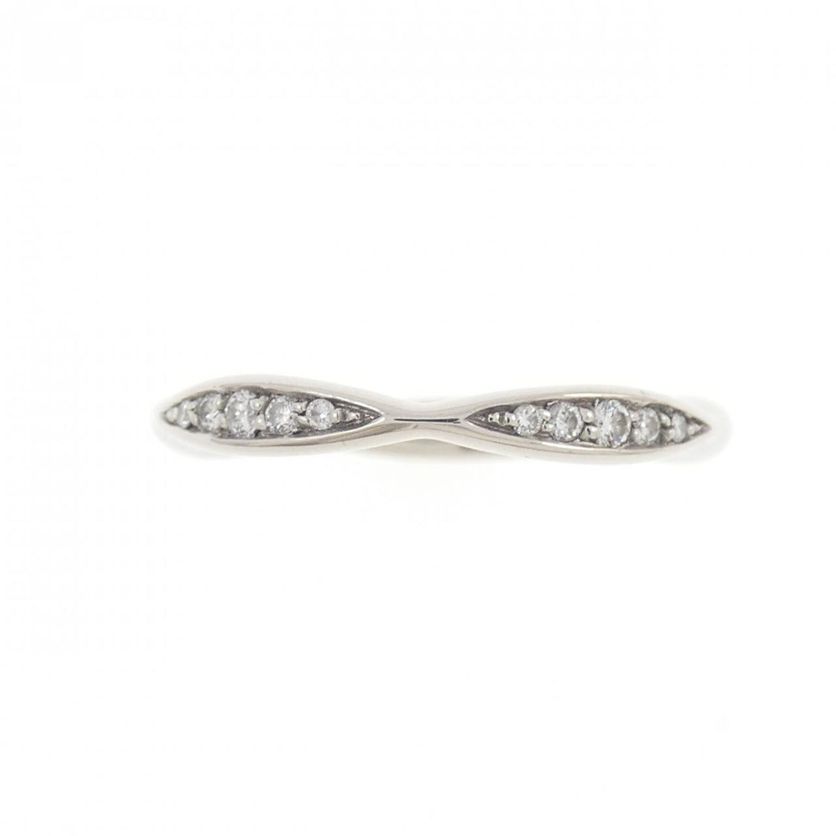 Chanel Camelia Platinum Diamond Ring – side view