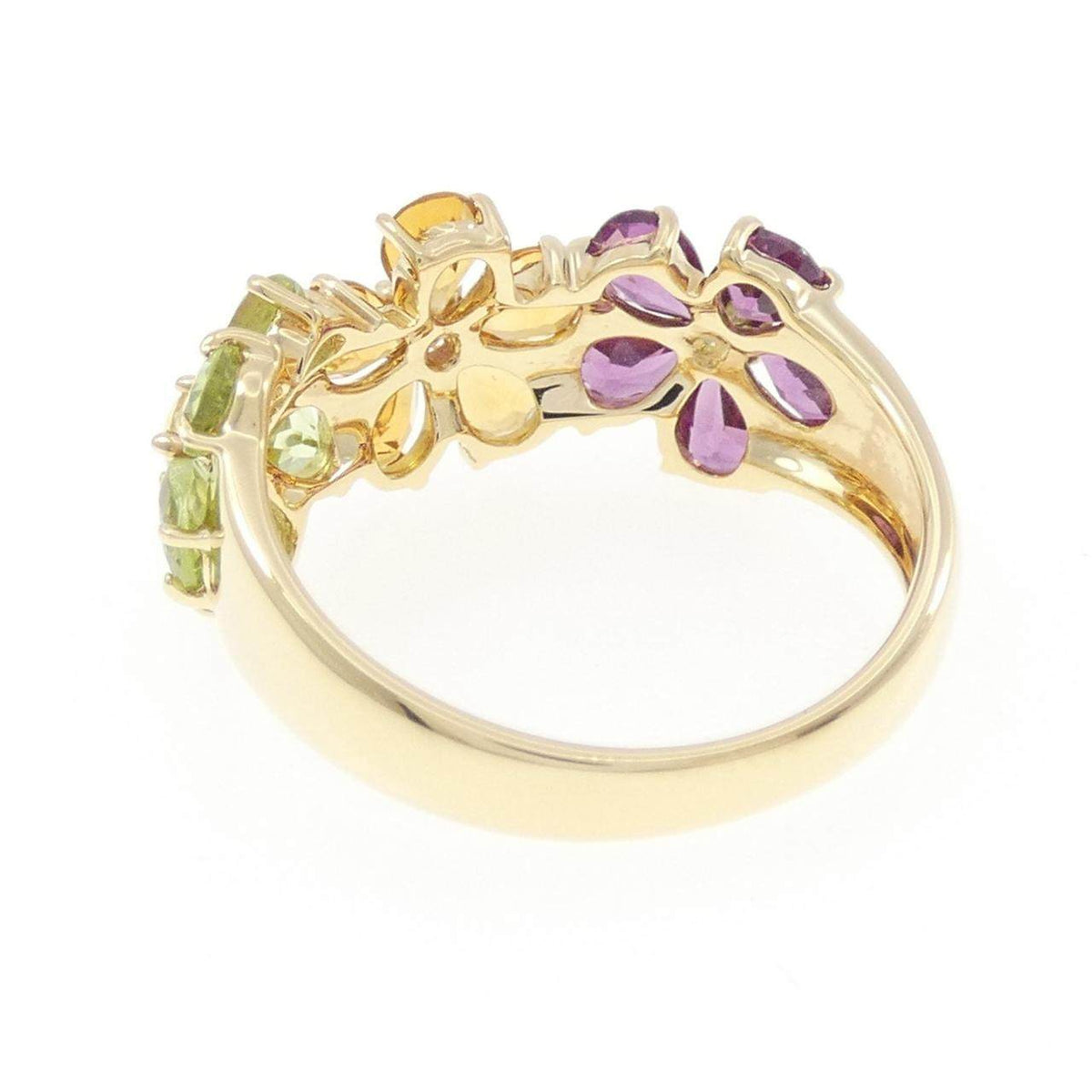 Ponte Vecchio Color Stone 18K Yellow Gold Peridot Ring – top view