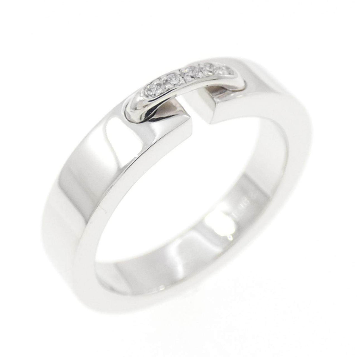 Chaumet Liens Extra Small 18K White Gold Diamond Ring – front view