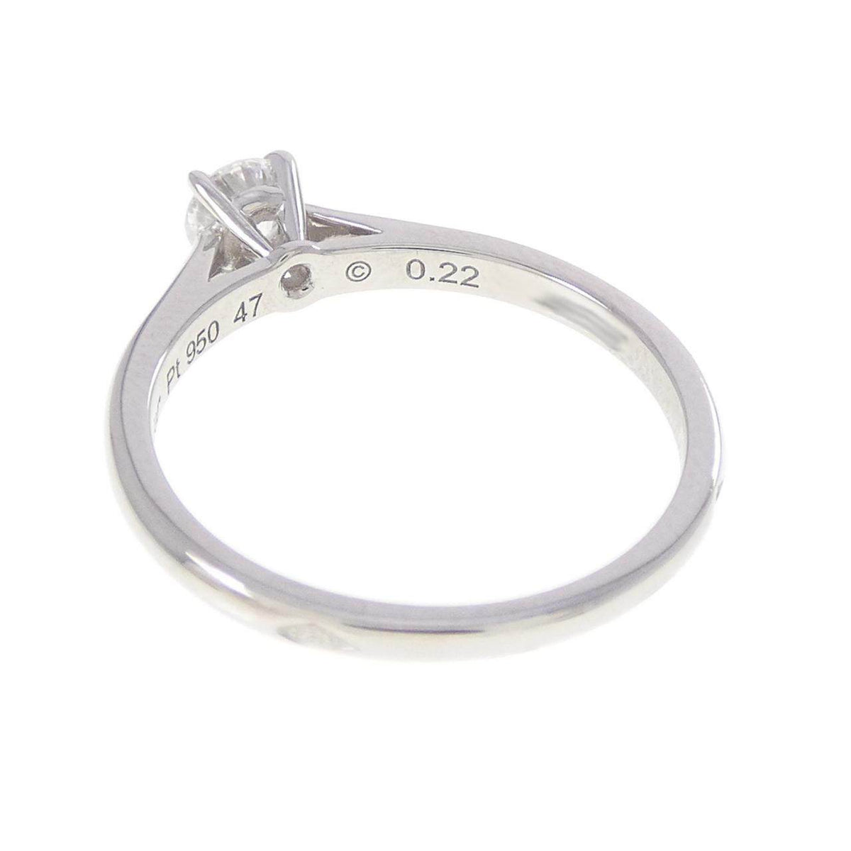 Cartier 1895 Platinum Diamond Solitaire Ring – top view