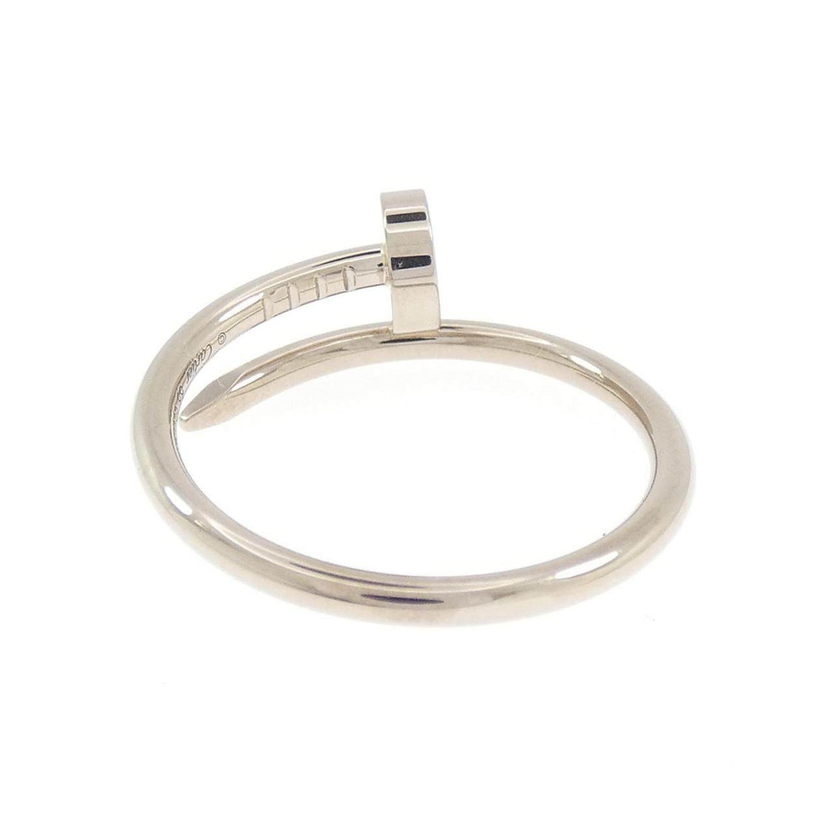 Cartier Juste Un Clou Small 18K White Gold Ring – top view