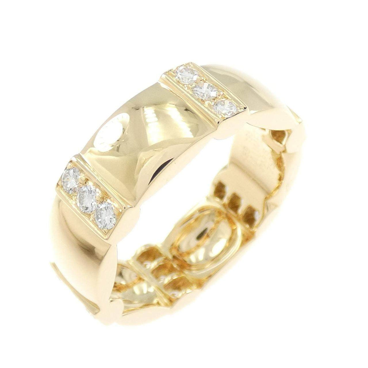 Chaumet Jeux de Liens 18K Yellow Gold Diamond Ring – front view