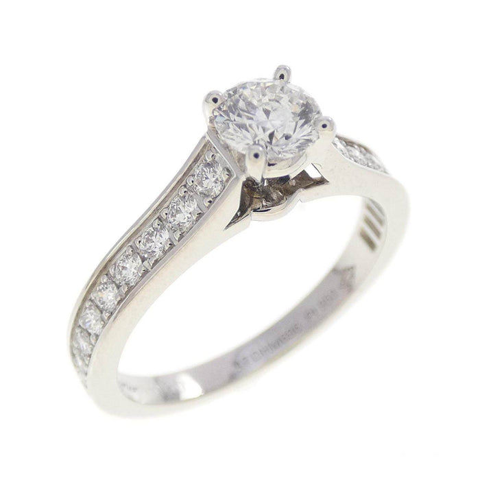 Cartier 1895 Platinum Diamond Solitaire Ring – front view
