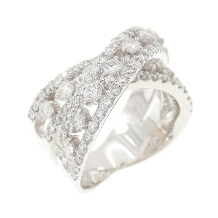 Ponte Vecchio 18K White Gold Diamond Ring – front view