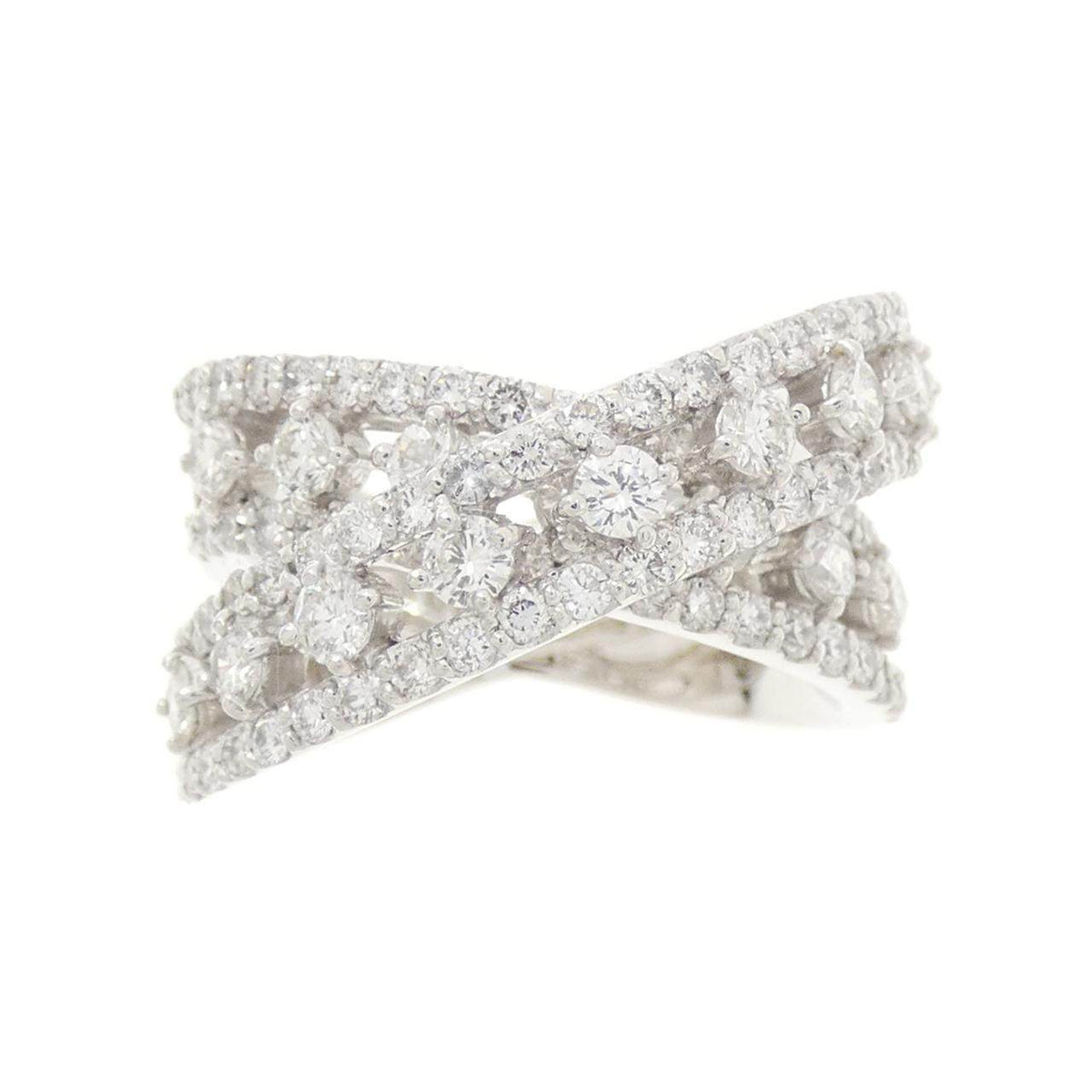 Ponte Vecchio 18K White Gold Diamond Ring – side view
