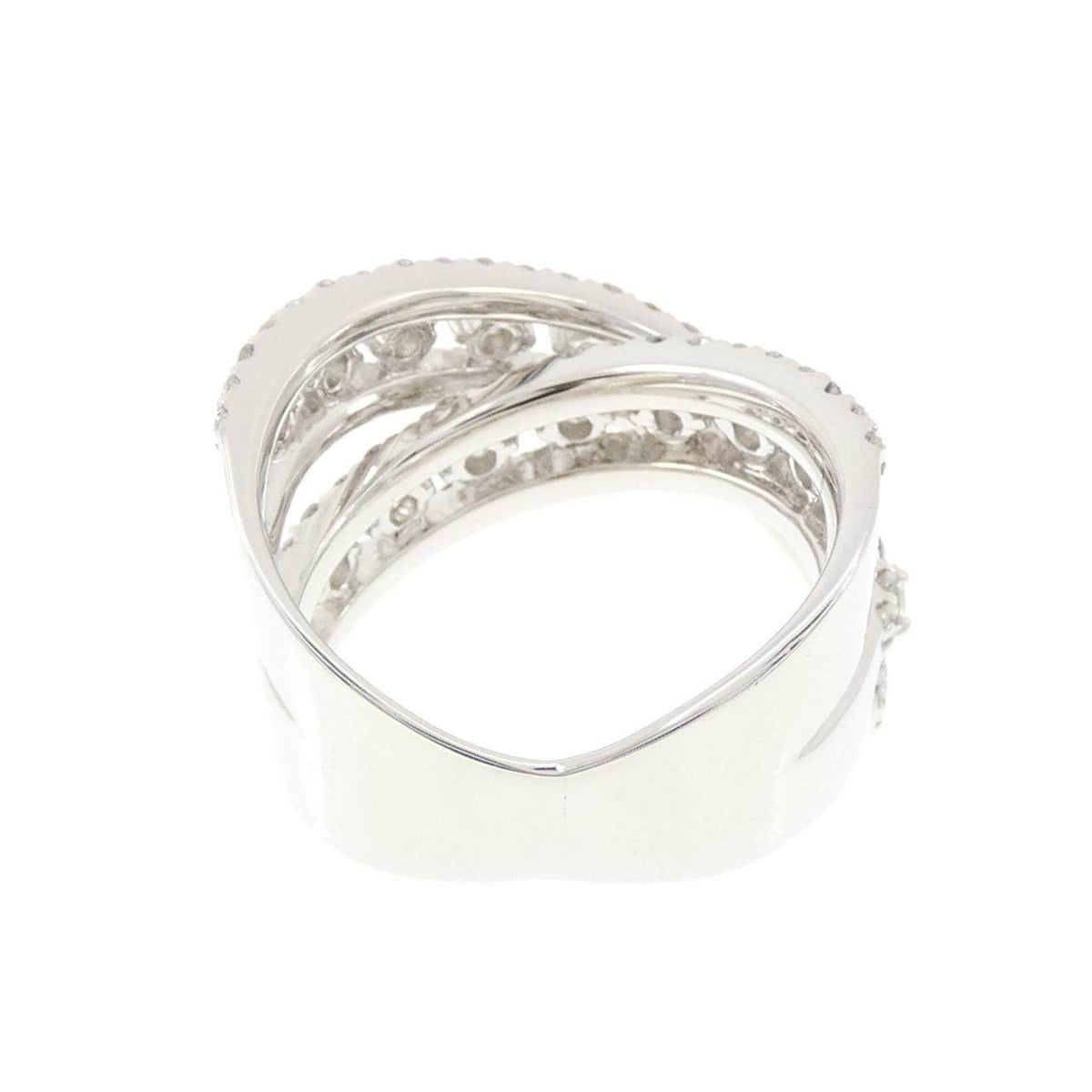 Ponte Vecchio 18K White Gold Diamond Ring – top view