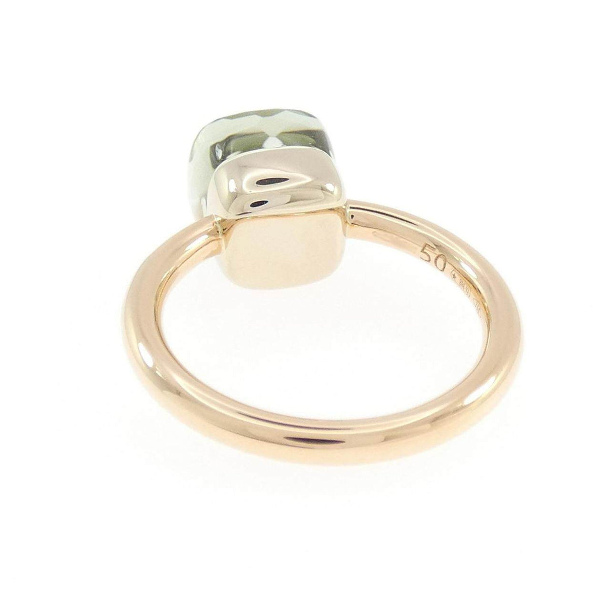 Pomellato Nudo 18K Rose Gold Topaz Ring – top view