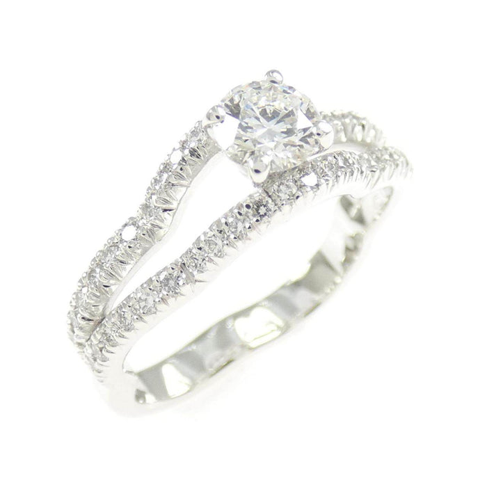 Chanel Camelia 18K White Gold Diamond Ring – front view