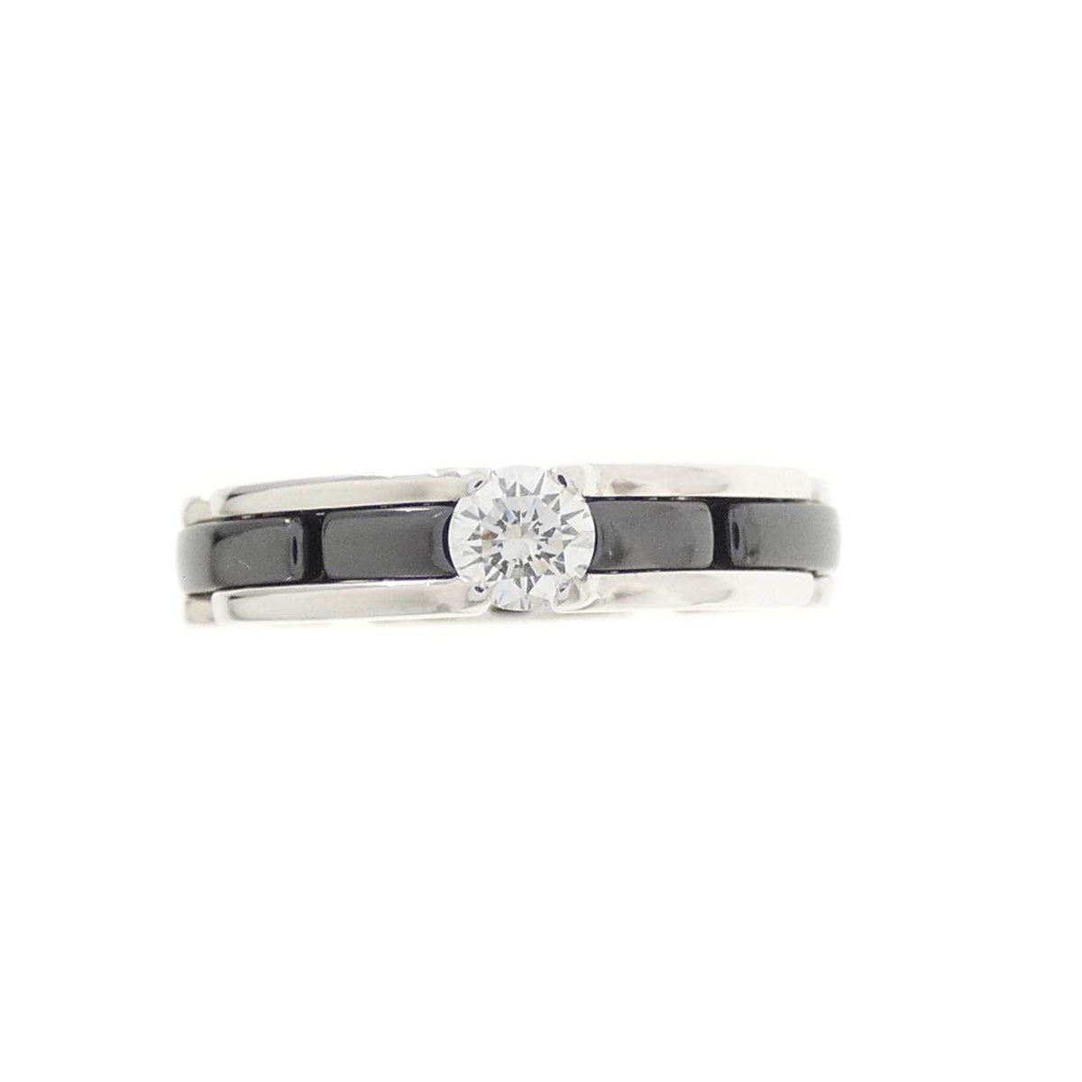 Chanel Ultra Collection Ceramic 18K White Gold Diamond Ring – side view