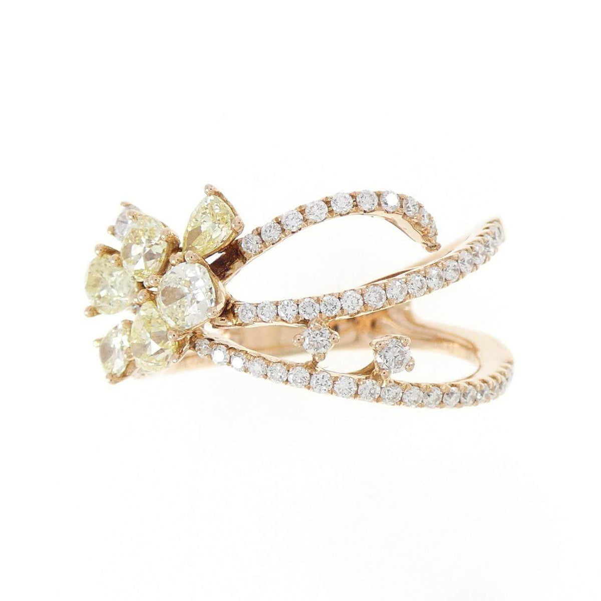 Ponte Vecchio 18K Rose Gold Diamond Ring – side view