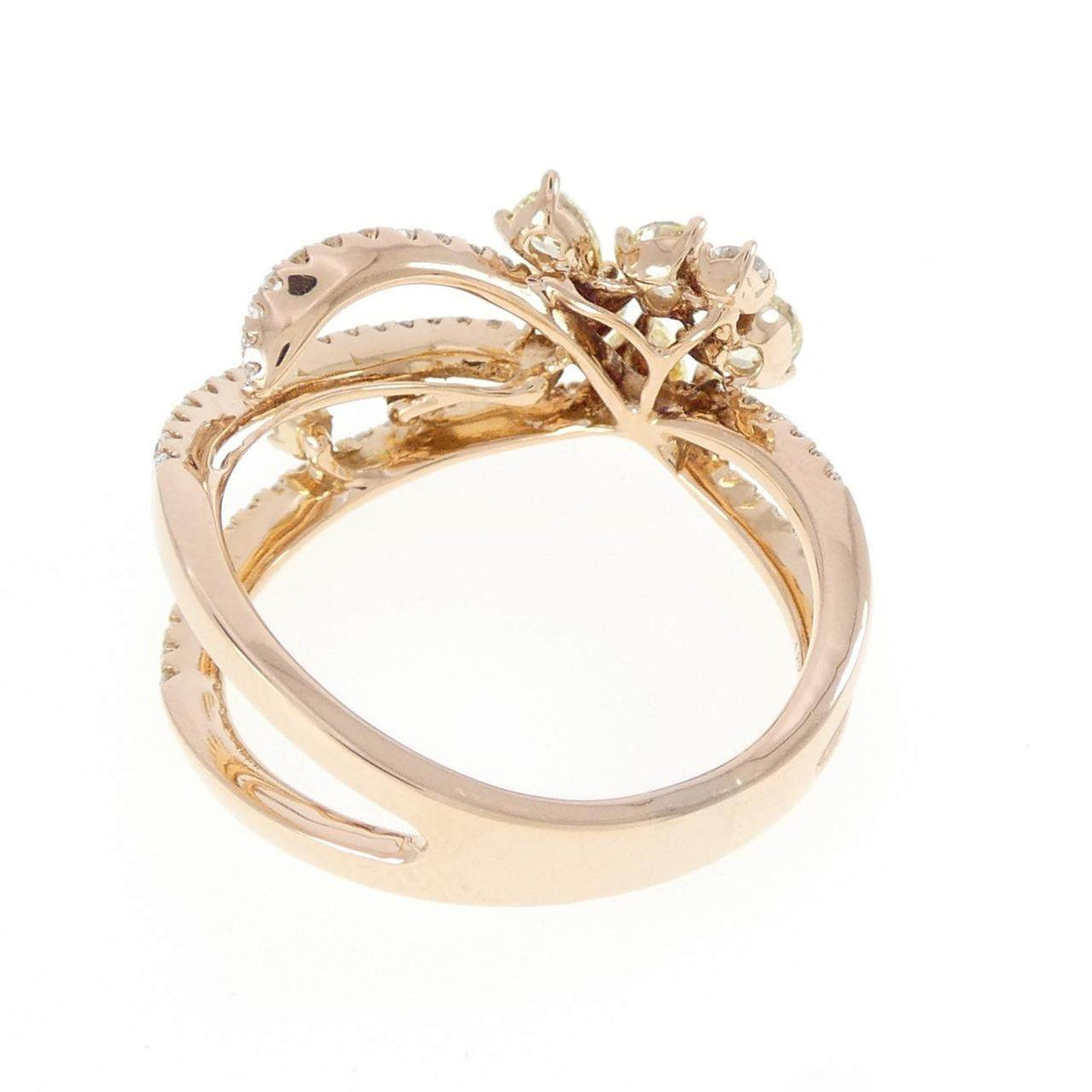 Ponte Vecchio 18K Rose Gold Diamond Ring – top view