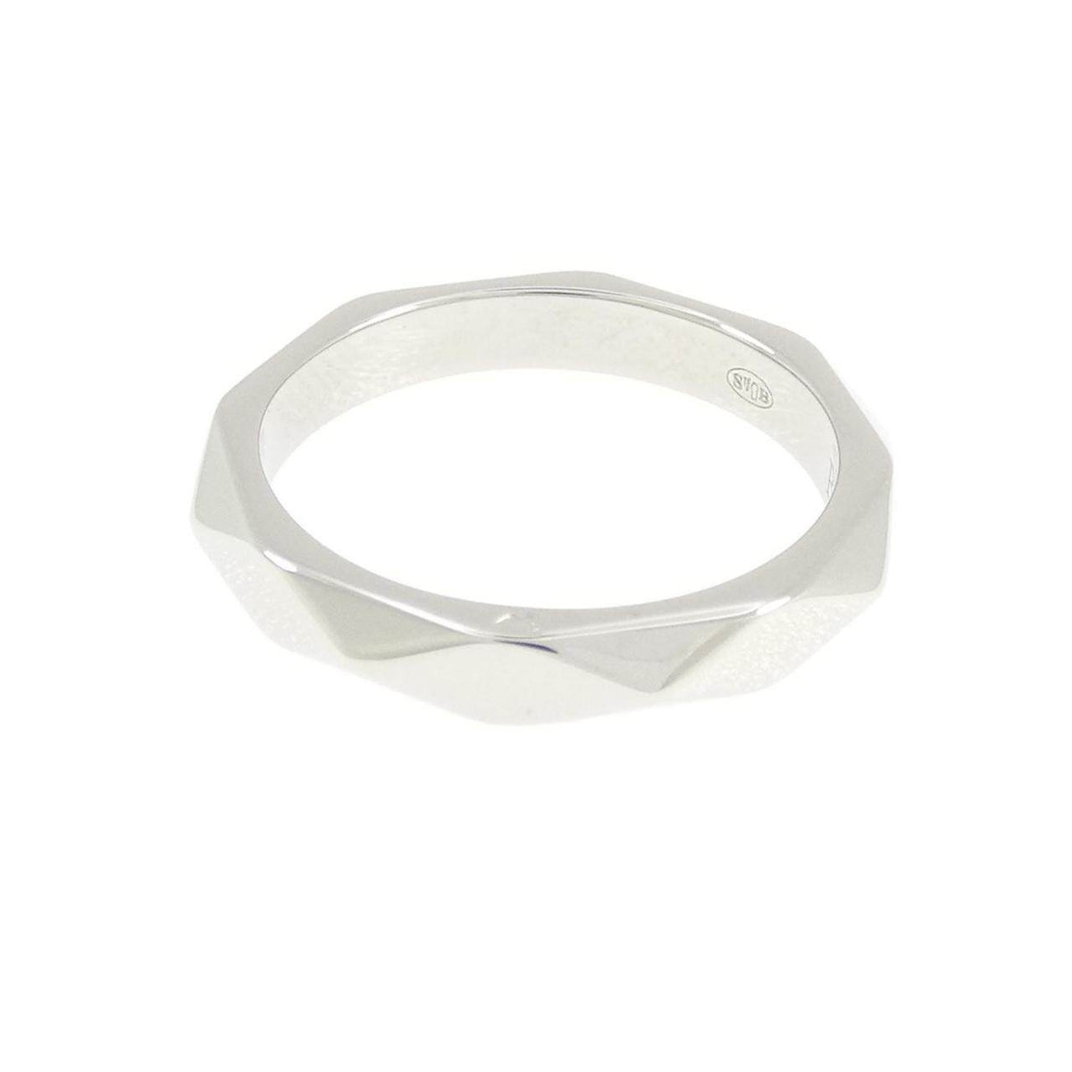 Boucheron Facette Platinum Diamond Ring – top view