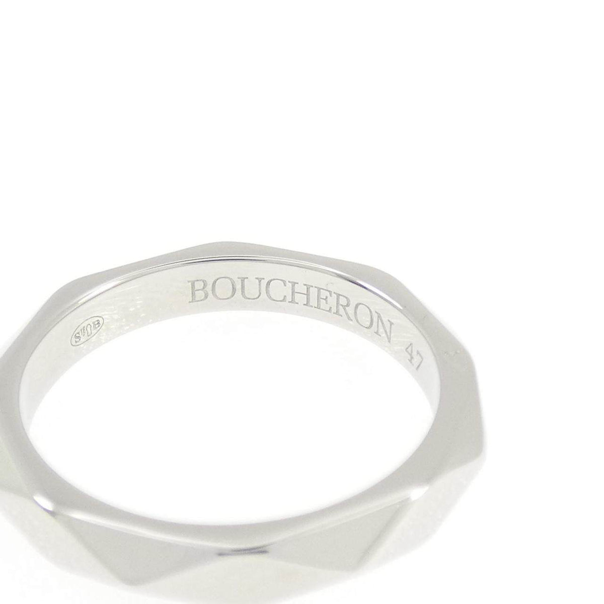 Boucheron Facette Platinum Diamond Ring – inside band