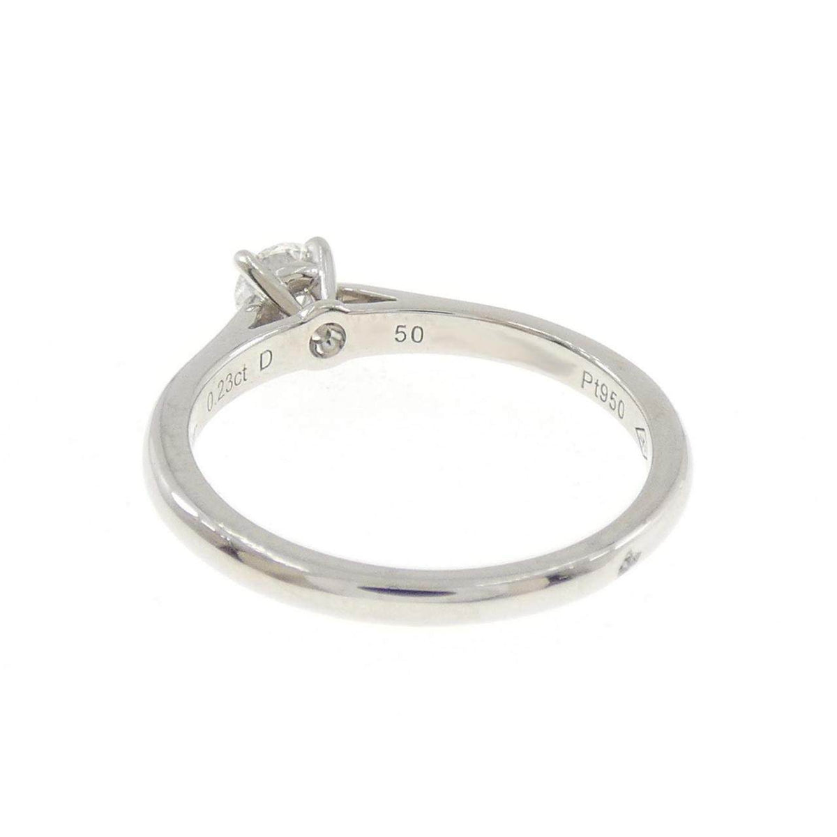 Cartier 1895 Platinum Diamond Solitaire Ring – top view