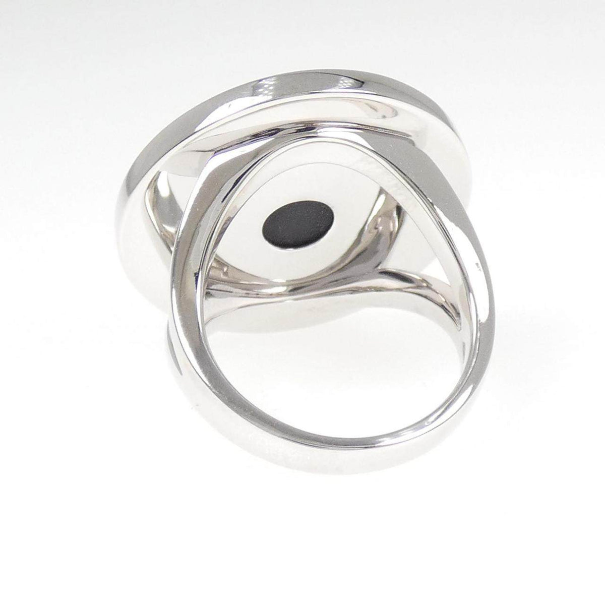 Bulgari BVLGARI BVLGARI Big 18K White Gold Onyx Ring – top view