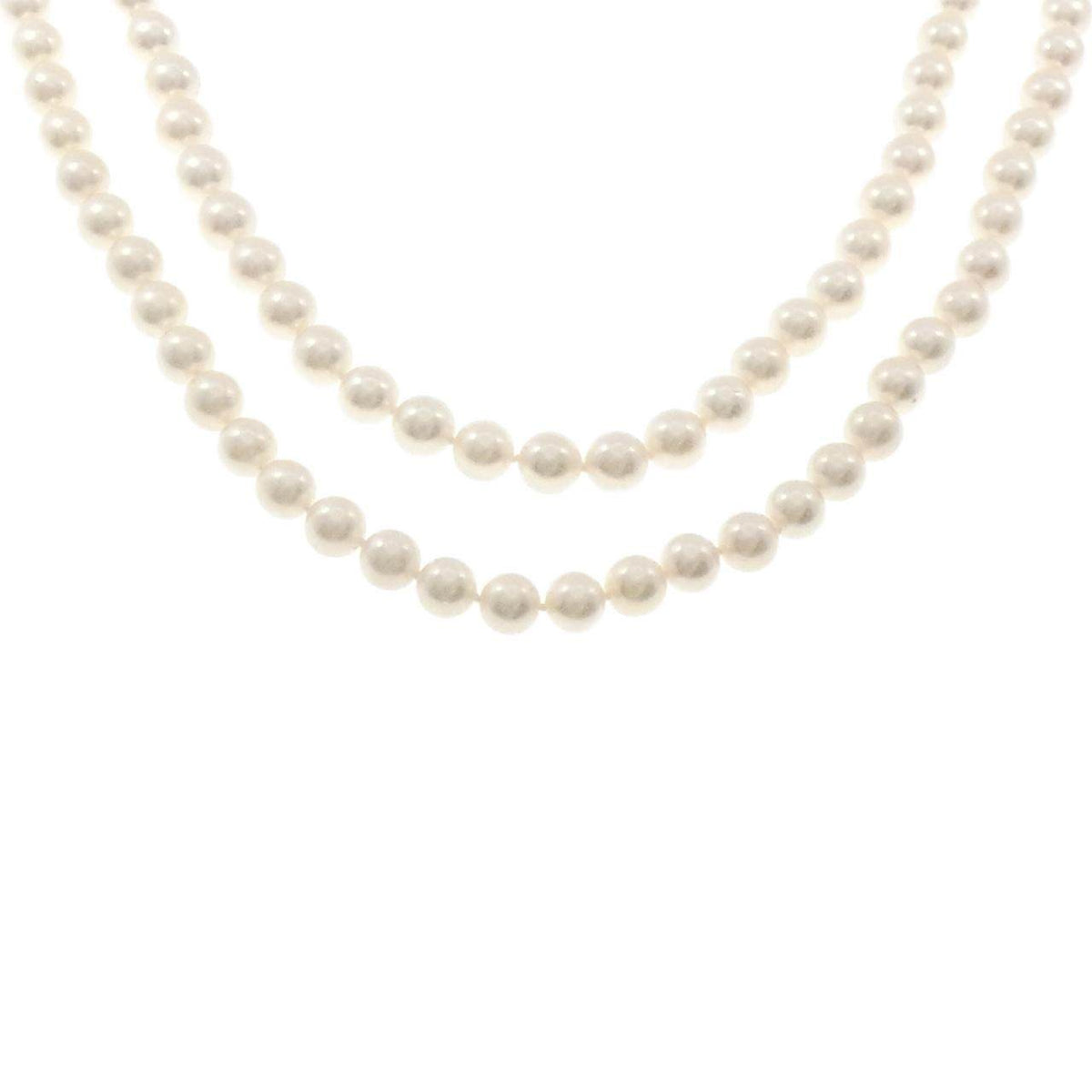 Tasaki Sterling Silver Akoya Pearl Necklace – front view