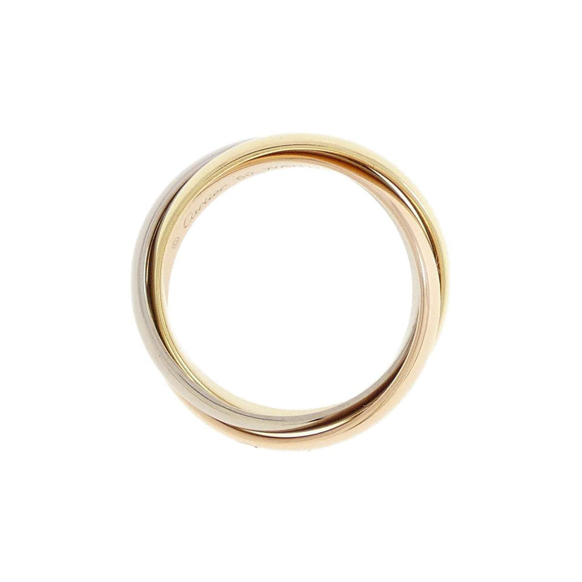 Cartier Trinity Three 18K Yellow Gold Diamond Ring – side view
