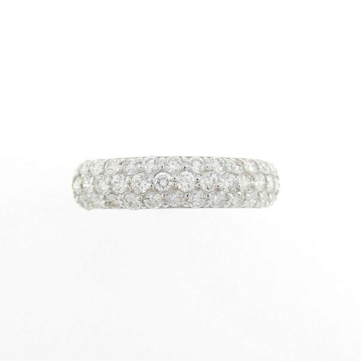 Ponte Vecchio Pavé 18K White Gold Diamond Ring – side view