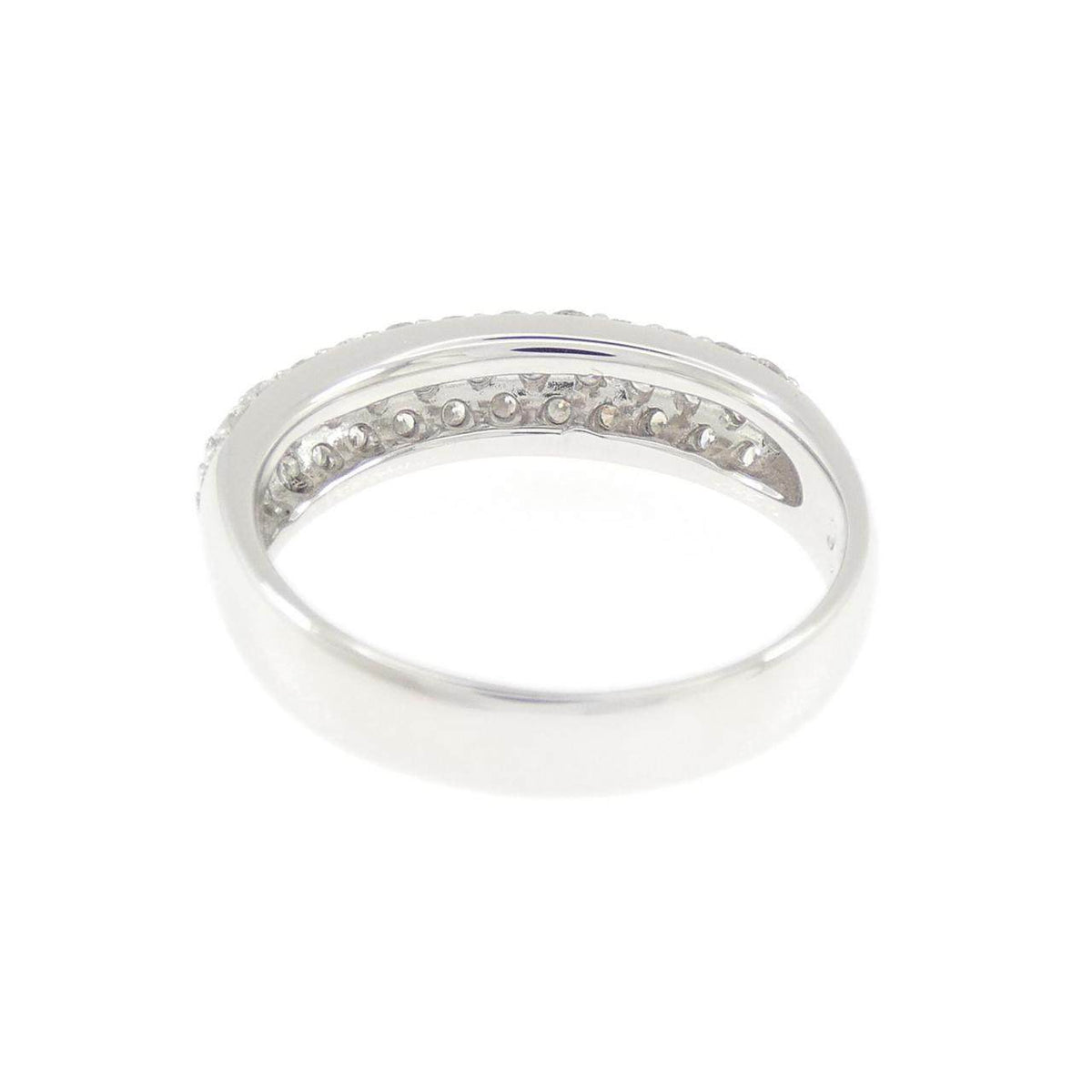Ponte Vecchio Pavé 18K White Gold Diamond Ring – top view