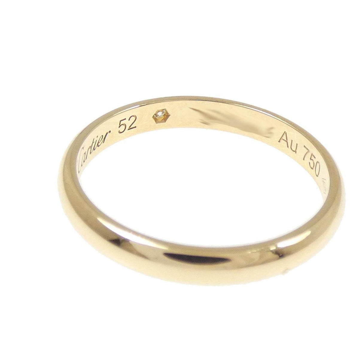 Cartier 1895 18K Yellow Gold Diamond Wedding Ring – top view