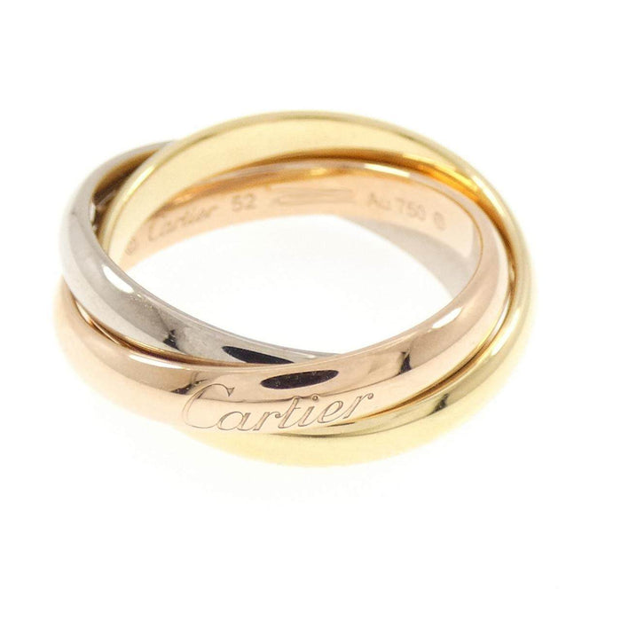 Cartier Trinity Three 18K Yellow Gold Ring – front view