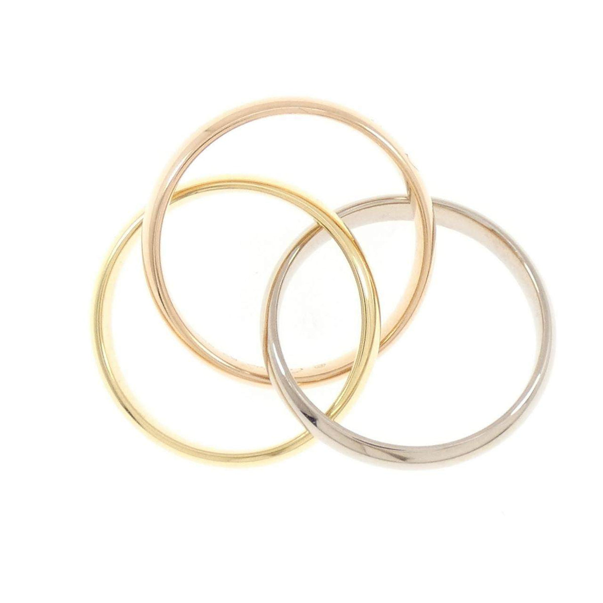 Cartier Trinity Three 18K Yellow Gold Ring – top view