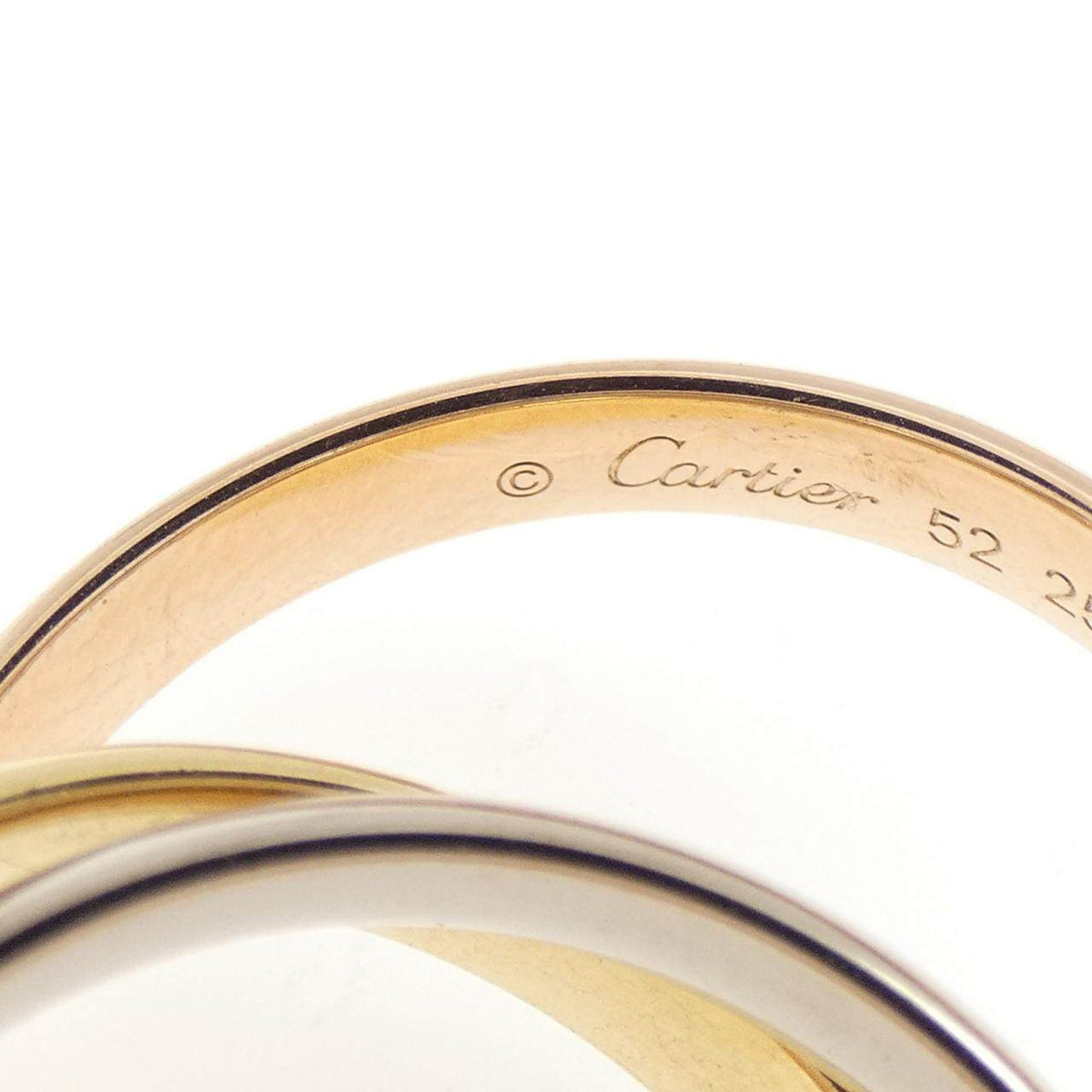 Cartier Trinity Three 18K Yellow Gold Ring – inside band