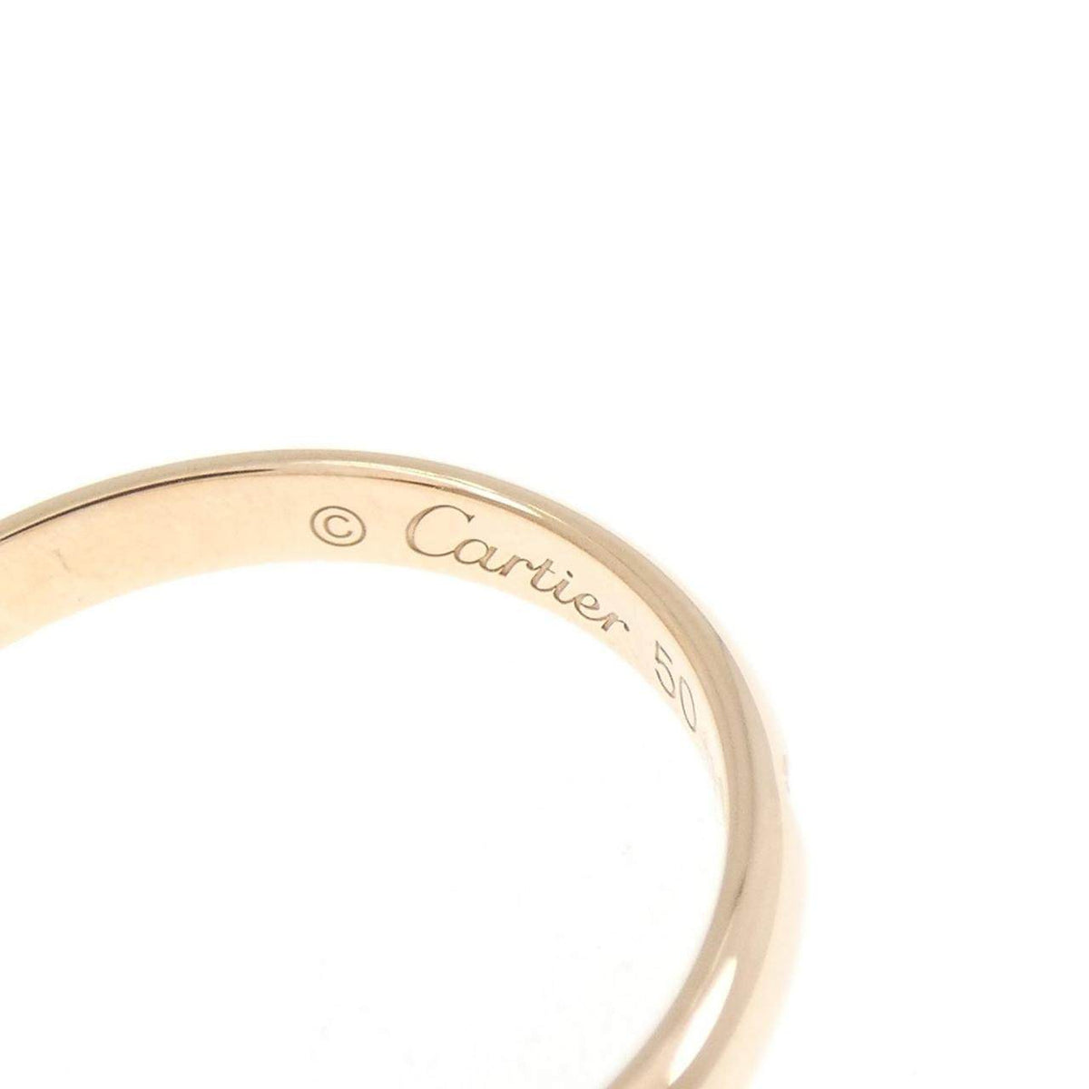 Cartier 18K Rose Gold Diamond Wedding Ring – inside band