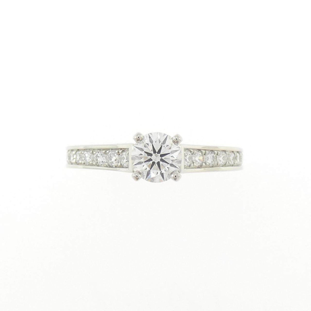 Cartier 1895 Platinum Diamond Solitaire Ring – side view