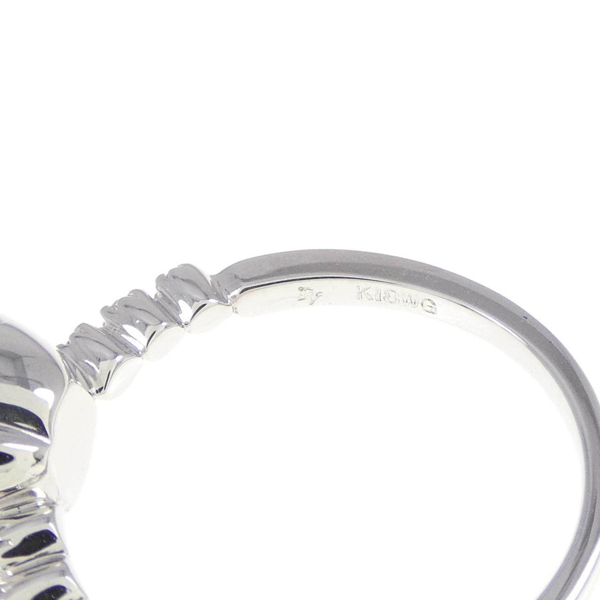 Ponte Vecchio 18K White Gold Black Diamond Ring – inside band