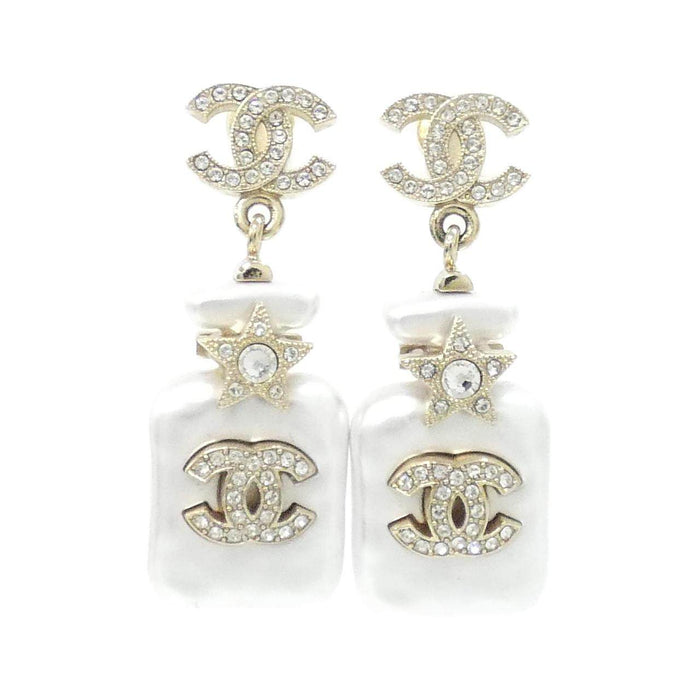 Chanel Brass Earrings – front view