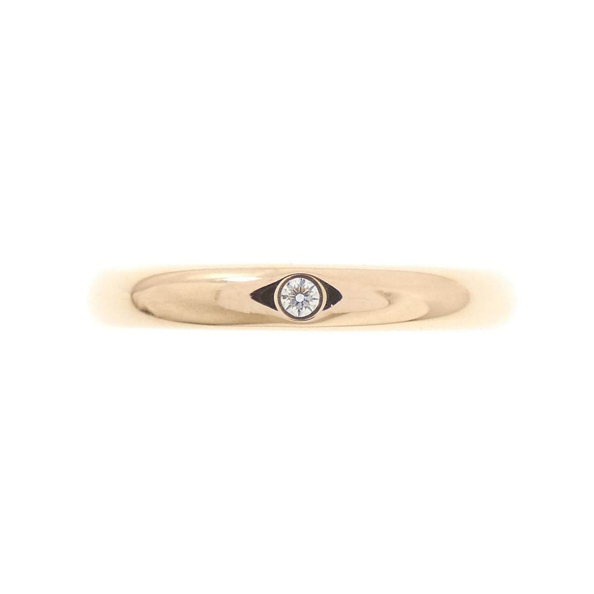 Cartier 18K Rose Gold Diamond Wedding Ring – side view