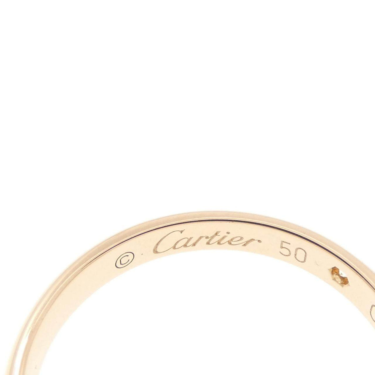 Cartier 18K Rose Gold Diamond Wedding Ring – inside band