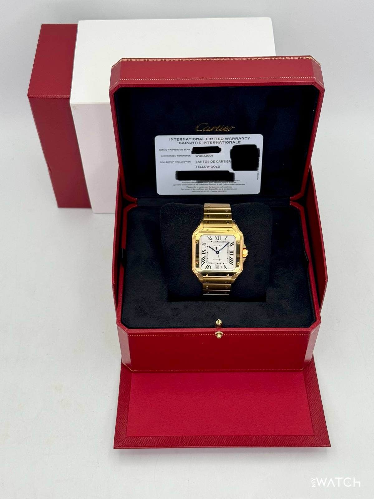 Santos de Cartier 39.8mm WGSA0029 Yellow Gold White Dial – image 9