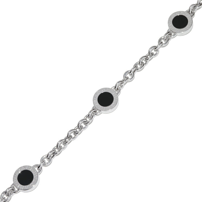 Bulgari BVLGARI BVLGARI 18K White Gold Onyx Bracelet – front view