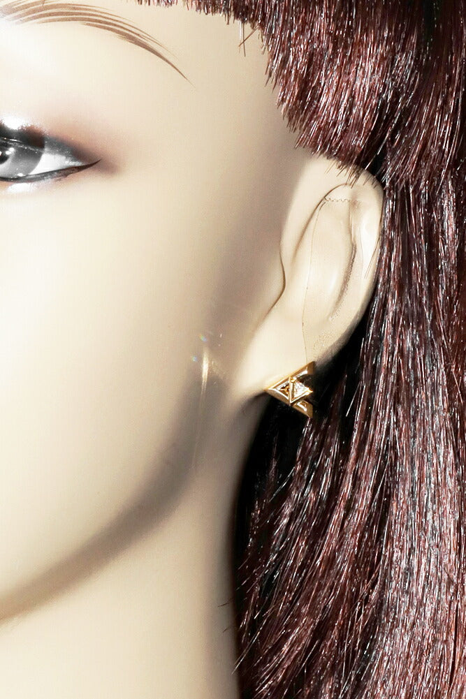 Louis Vuitton LV Volt One 18K Yellow Gold Diamond Earrings – detail view