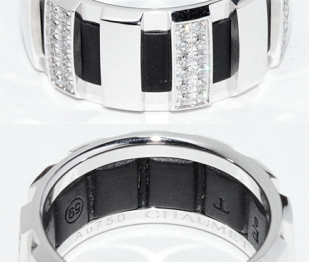 Chaumet Class One Rubber 18K White Gold Diamond Ring – packaging