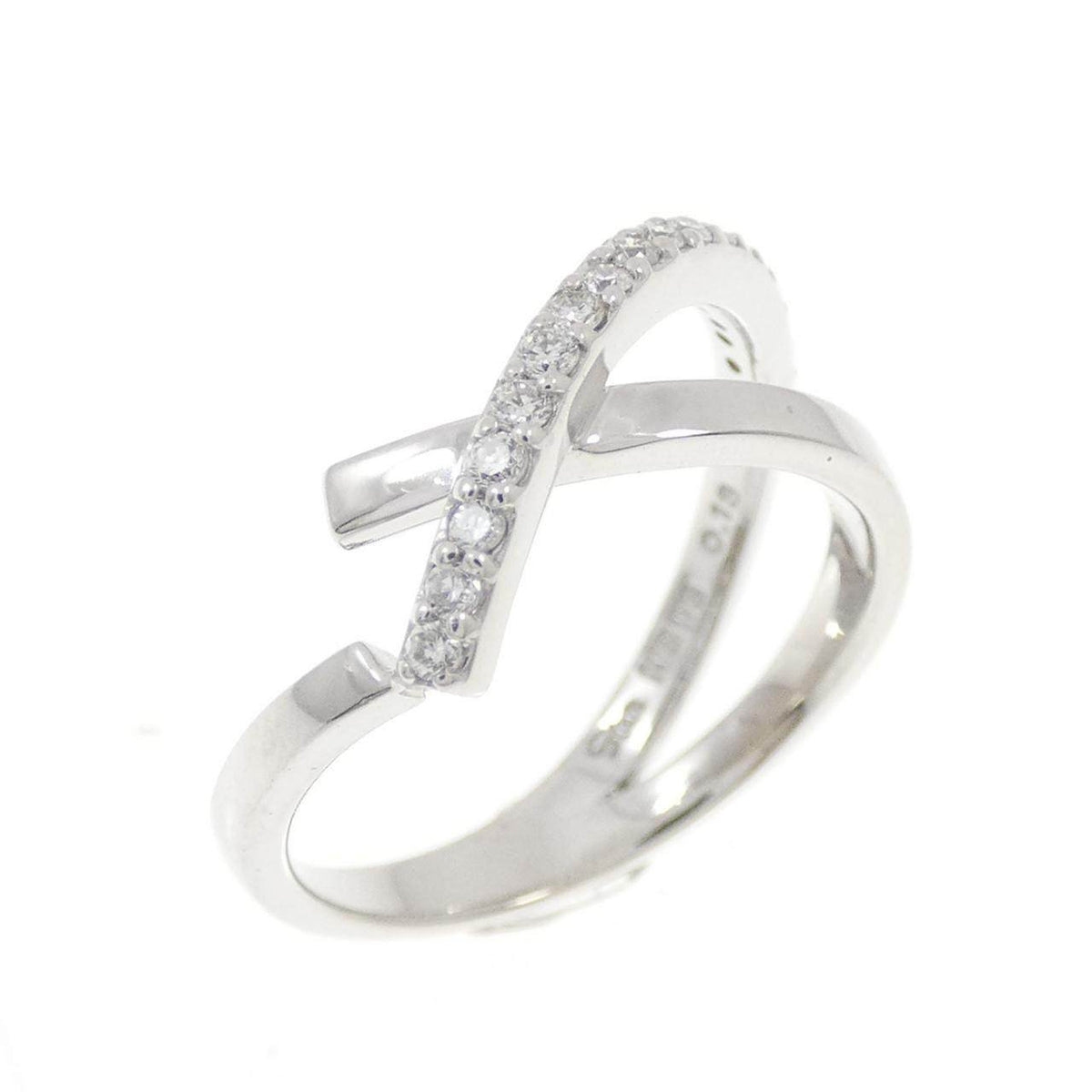 Star Jewelry 18K White Gold Diamond Ring – front view