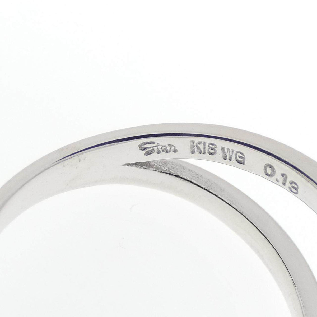 Star Jewelry 18K White Gold Diamond Ring – inside band