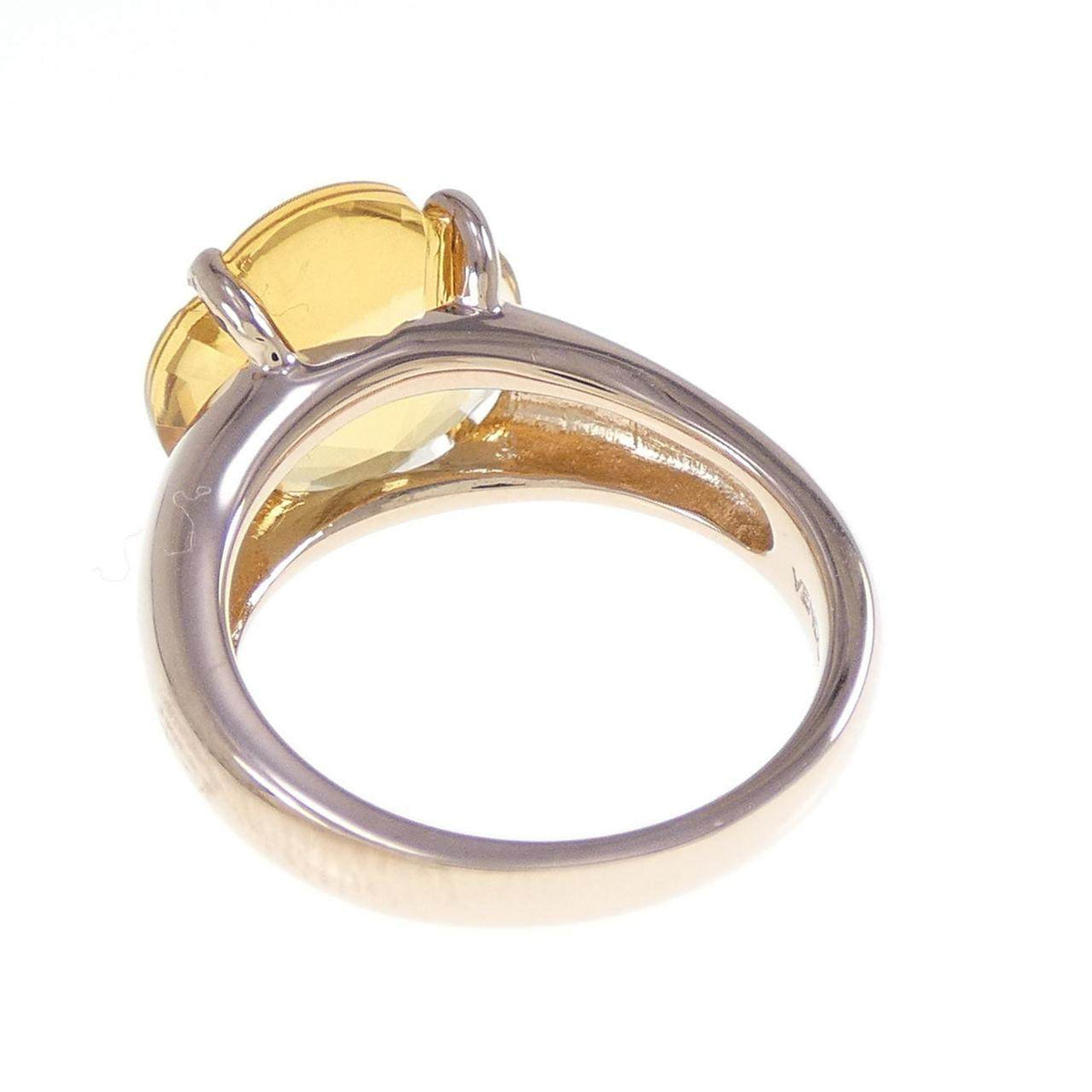 Vendome Aoyama 18K Rose Gold Citrine Ring – top view