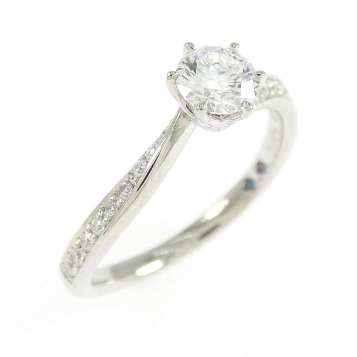 Platinum 4C Diamond Ring – front view