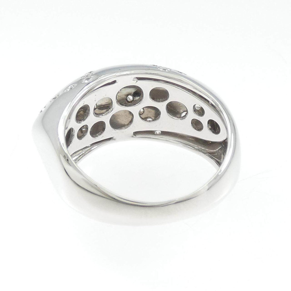 Ponte Vecchio 18K White Gold Diamond Ring – top view