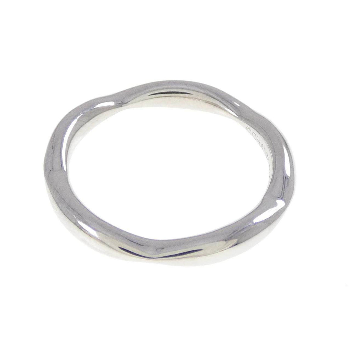 Chanel Camellia Half Platinum Diamond Eternity Ring – top view